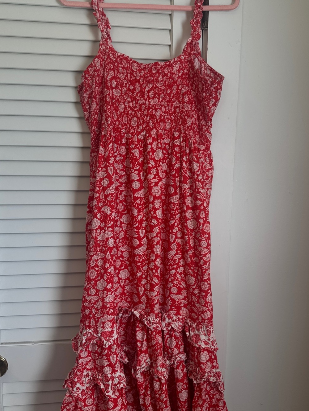 Target Red and White Floral Maxi Dress
